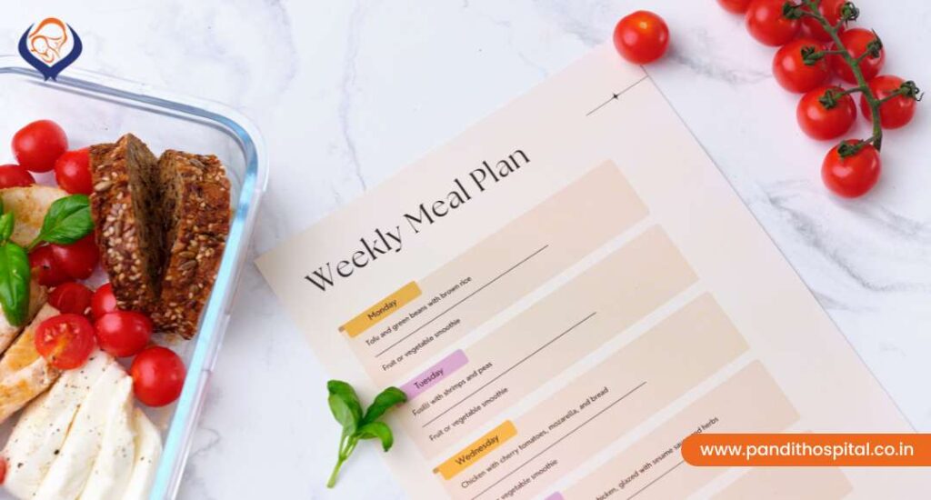 Meal plan for pregnant woman